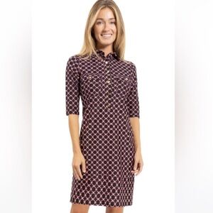 Jude Connally Sloane Dress in Circle Geo Onyx Print - Size XSmall
